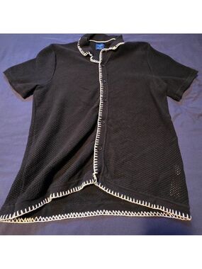 4/$67 Deal! Steel & Jelly Men's Black Button Down Shirt with White Trim